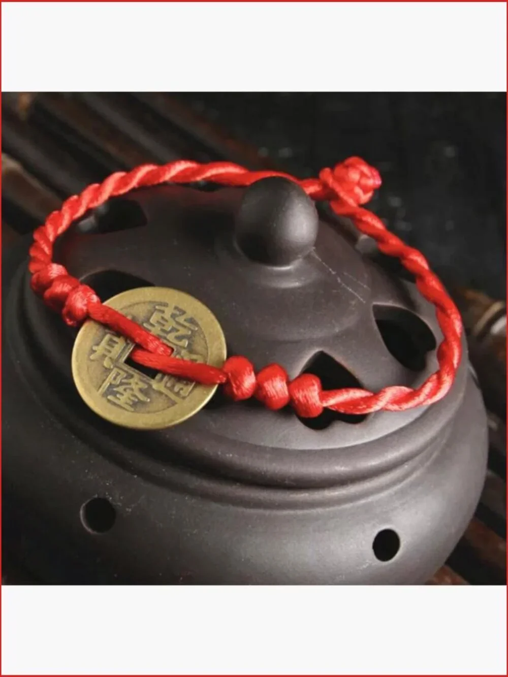 Red String Lucky Coin Charm Bracelet Protection Good Luck Wealth